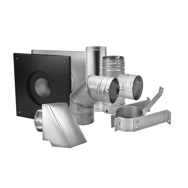 Duravent DuraVent 3 in. H X 12 in. W Silver Steel Pellet Vent Kit 3PVL-KHA - main